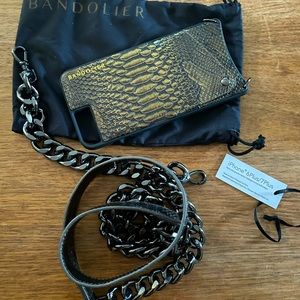 Bandolier “Jun” phone case + crossbody strap; New!